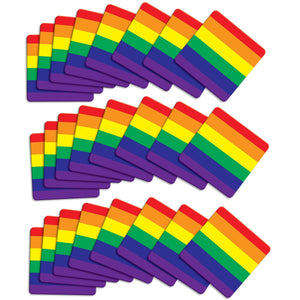 Bulk Rainbow Coasters (Case of 96) by Beistle