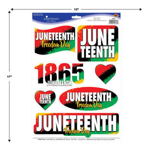 Bulk Juneteenth Peel 'N Place (Case of 12 Sheets) by Beistle