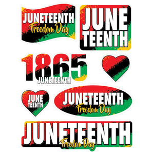 Juneteenth Peel 'N Place Clings (12 Sheets per Case)