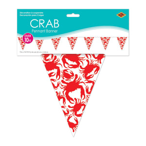 Bulk Crab Pennant Banner (Case of 12) by Beistle