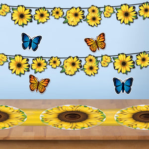 Beistle Plastic Sunflower Round Placemats