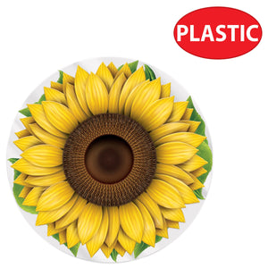 Beistle Plastic Sunflower Round Placemats