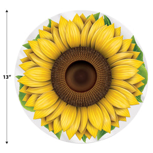 Beistle Plastic Sunflower Round Placemats