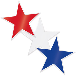 Plastic Star Cutout Decorations - Bulk 36 Pack