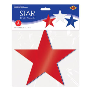 Beistle Bulk Plastic Star Cutout Decorations - 36 Pack