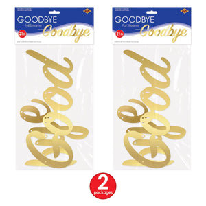 Bulk Foil Goodbye Streamer (12 Pkgs Per Case) by Beistle