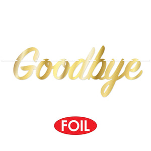 Bulk Foil Goodbye Streamer (12 Pkgs Per Case) by Beistle