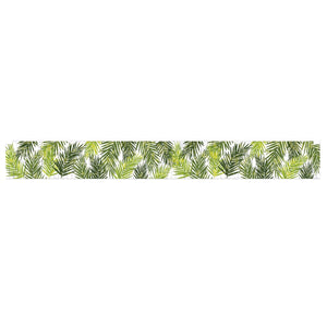 Luau Party Metallic Palm Leaf Fringe Banner - Bulk 12 Pack