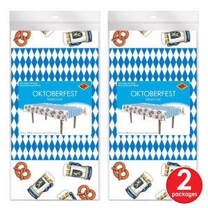 Bulk Oktoberfest Tablecover (12 Pkgs Per Case) by Beistle