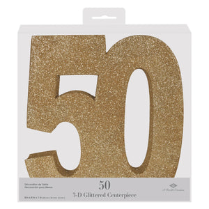 Bulk 3-D Glittered 50 Centerpiece (6 Pkgs Per Case) by Beistle