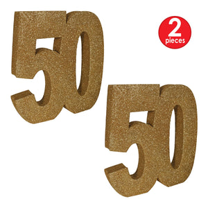 Bulk 3-D Glittered 50 Centerpiece (6 Pkgs Per Case) by Beistle