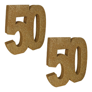 Bulk 3-D Glittered 50 Centerpiece (6 Pkgs Per Case) by Beistle