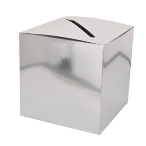 Silver Foil All-Purpose Party Card Box - Bulk 6 Pack