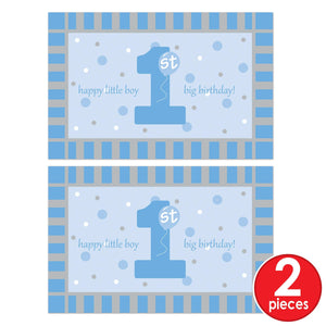 Bulk Plastic 1st Birthday Floor Mat (12 Pkgs Per Case) by Beistle