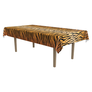 Tiger Print Party Tablecover - Bulk 12 Pack