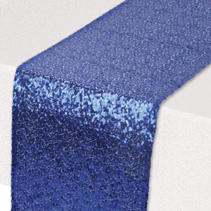 Bulk Sequined Table Runner - blue (Case of 12) by Beistle