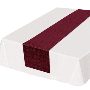 Sequined Party Table Runner - burgundy - Bulk 12 Pack