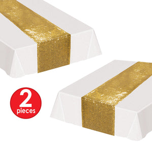 Bulk Sequined Table Runner (Case of 12) by Beistle