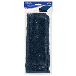 Bulk Sequined Table Runner - navy (Case of 12) by Beistle