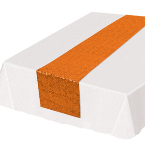 Sequined Party Table Runner - orange - Bulk 12 Pack