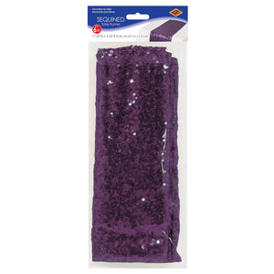 Bulk Sequined Table Runner - purple (Case of 12) by Beistle