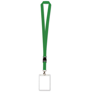 Lanyard with Card Holder - green - Bulk 12 Pack