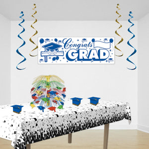 Grad Cap Favor Boxes, blue 