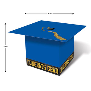 Grad Cap Favor Boxes, blue 