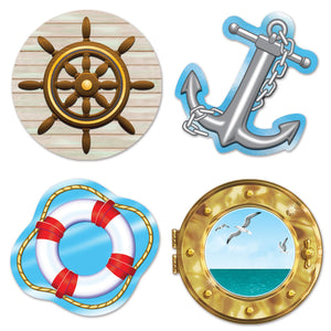 Nautical Party Cutouts - Bulk 48 Pack