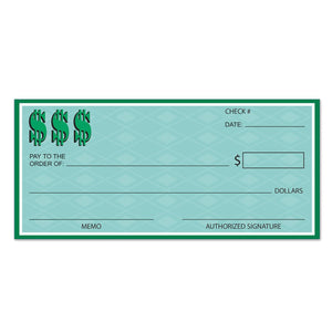 Winner's Check Party Decoration - Bulk 12 Pack