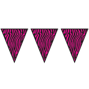 Zebra Print Pennant Banner