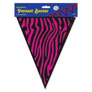 Zebra Print Pennant Banner