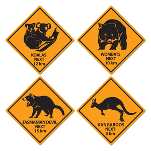 Outback Road Sign Party Cutouts - Bulk 48 Pack