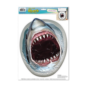 Shark Party Theme Toilet Seat Cover Peel 'N Place Clings - Bulk/12 Clings