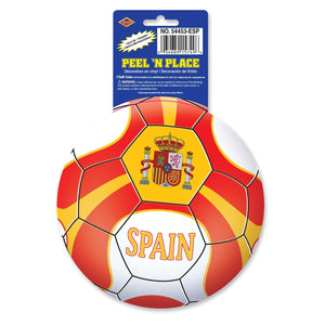 Soccer Party Peel 'N Place Clings - Spain - Bulk/12 Clings