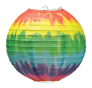 Bulk Tie-Dyed Paper Lanterns (Case of 18) by Beistle