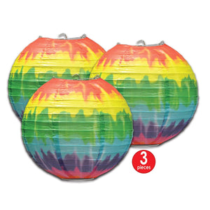 Bulk Tie-Dyed Paper Lanterns (Case of 18) by Beistle