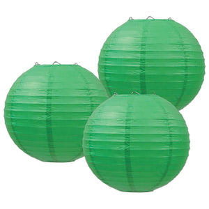 Party Paper Lanterns green - Bulk 18 Pack