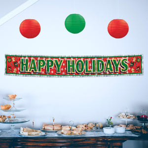 Red and Green Christmas Paper Lanterns