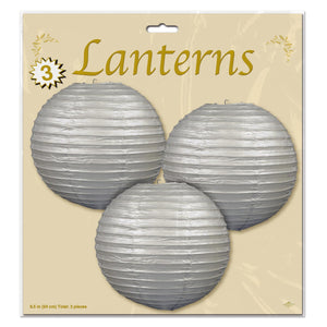 Paper Lanterns Silver, party supplies, decorations, The Beistle Company, General Occasion, Bulk, General Party Decorations, Paper Lanterns