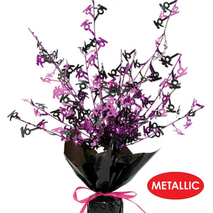 16 Gleam 'N Burst Centerpiece, black & cerise 