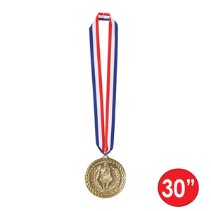 Gold Medal with Ribbon