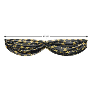 Black & Gold Stars Fabric Bunting