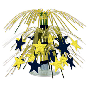 New Year's Eve Star Mini Cascade Centerpiece - black/gold - Bulk 12 Pack