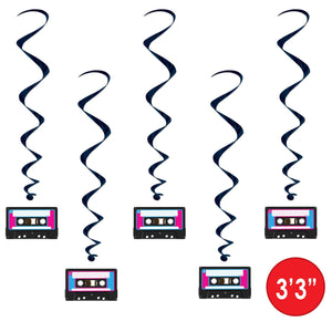 Bulk Cassette Tape Whirls (6/Case) by Beistle