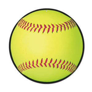 Softball Party Cutout - Bulk 12 Pack