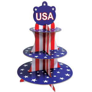 Patriotic Party Cupcake Stand - Bulk 12 Pack