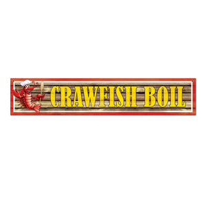 Mardi Gras Crawfish Boil Banner - Bulk 12 Pack