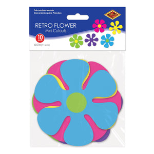 Bulk Mini Retro Flower Cutouts (Case of 240) by Beistle