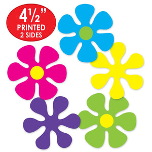 Bulk Mini Retro Flower Cutouts (Case of 240) by Beistle